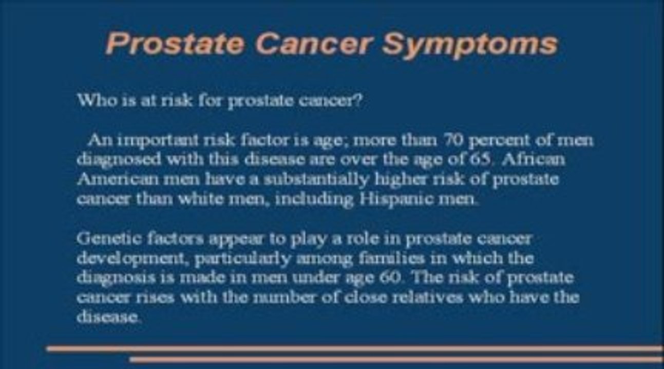Prostate Cancer Symptoms