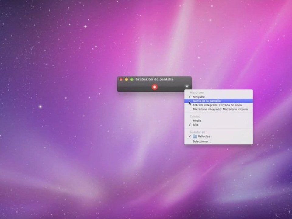 Capturar con QuickTime X y publicar en iTunes, MobileMe...