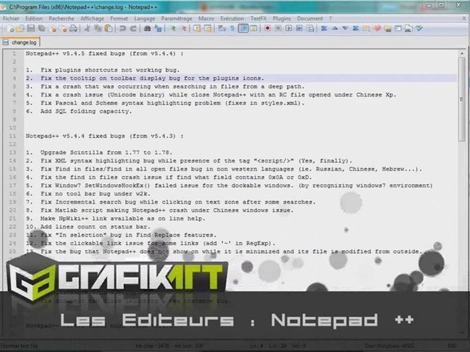 Les Editeurs, Notepad ++