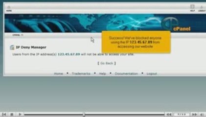 cPanel Tutorial - How to use the IP Deny Manager