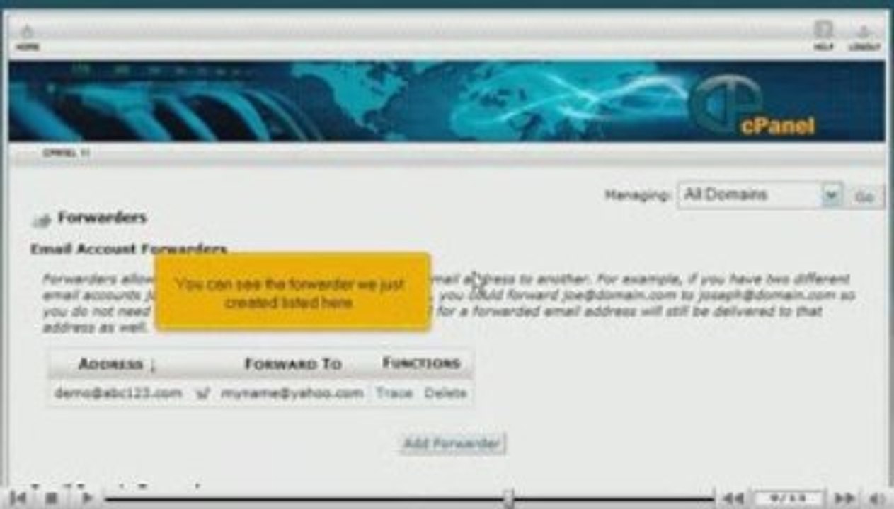 cPanel Tutorial - How to setup email forwarding