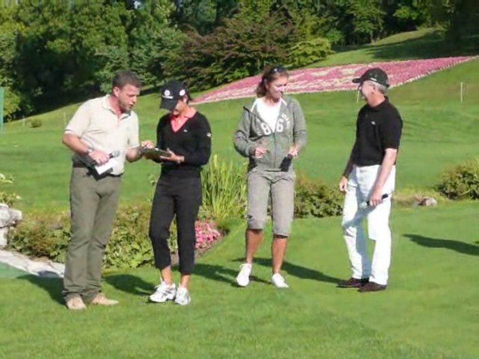 Helen Alfredsson dancing @ Evian Masters Junior Cup 2009