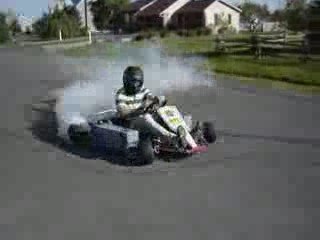 Burning rubber with 70kW gokart in Quebec