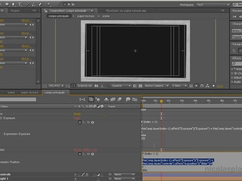 Tutorial After Effects Echo de Papier