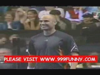 funny Andy Roddick. with Sampras. Agassi. Blake &