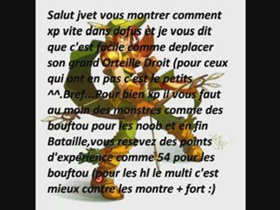 [Dofus]Comment s'avoir s'entrainée(s)