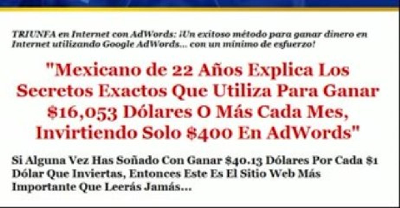 Ganar con google y triunfa en internet