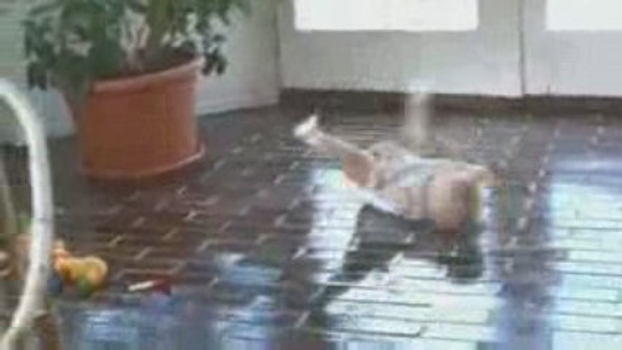 Baby break-dancing