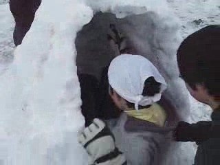 Accident in the snow (-_-;