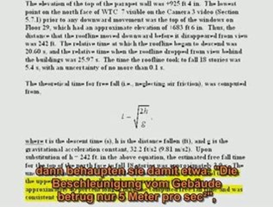 WTC 7 Freefall_Final Version_6er Höhe