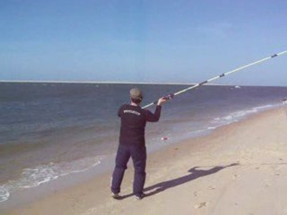 pêche en surfcasting de la dorade grise, griset