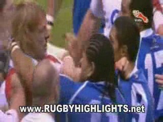 Tuilagi insanity - massive in air tackle! Fight ensues!