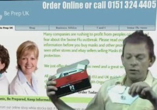 Swine Flu masks Uk advice from supplier beprep.co.uk