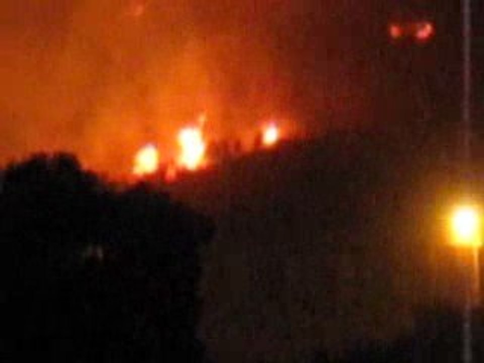 Flammes incendie Marseille 22 Juillet 2009