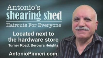 Berowra Barber Antonio's Shearing Shed Video Business Card