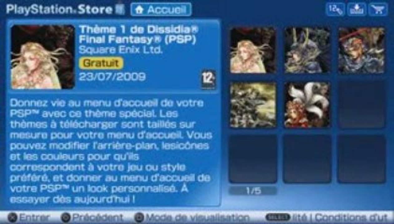 MàJ du PStore PSP Européen 23/07/09 PS-World.fr