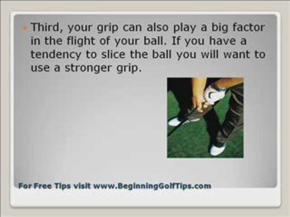 A Golf Swing Slice - 3 Ways To Fix It