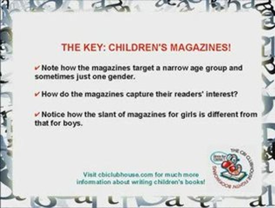 Writing Children's Books:  How to think Like a Kid