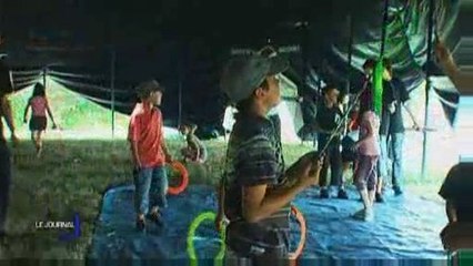 Les artistes sur la piste du Cirque Faru (Talmont-Saint-Hilaire)