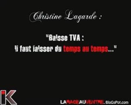 Lagarde Baisse TVA : il faut laisser du temps au temps