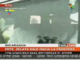 Zelaya partió a la frontera con Honduras