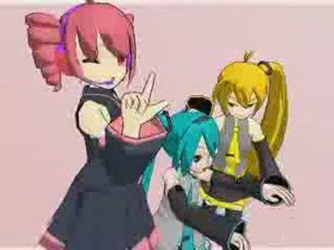 3D Miku Teto Neru Triple BAKA VOCALOID