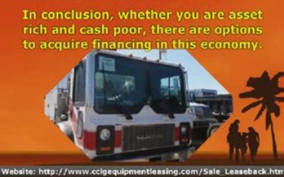 Hard Asset Money Lending, Sale and Leaseback Financing