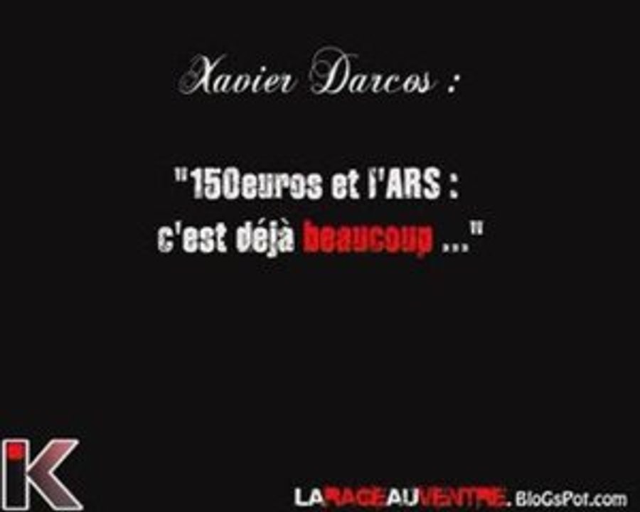 Darcos '150 euros et l'ARS, c'est déjà beaucoup!!'