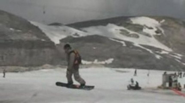 Ski jump & Snowboard sur le glacier de Tignes