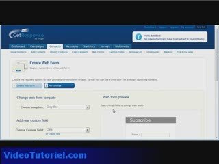 Comment créer un formulaire avec getresponse