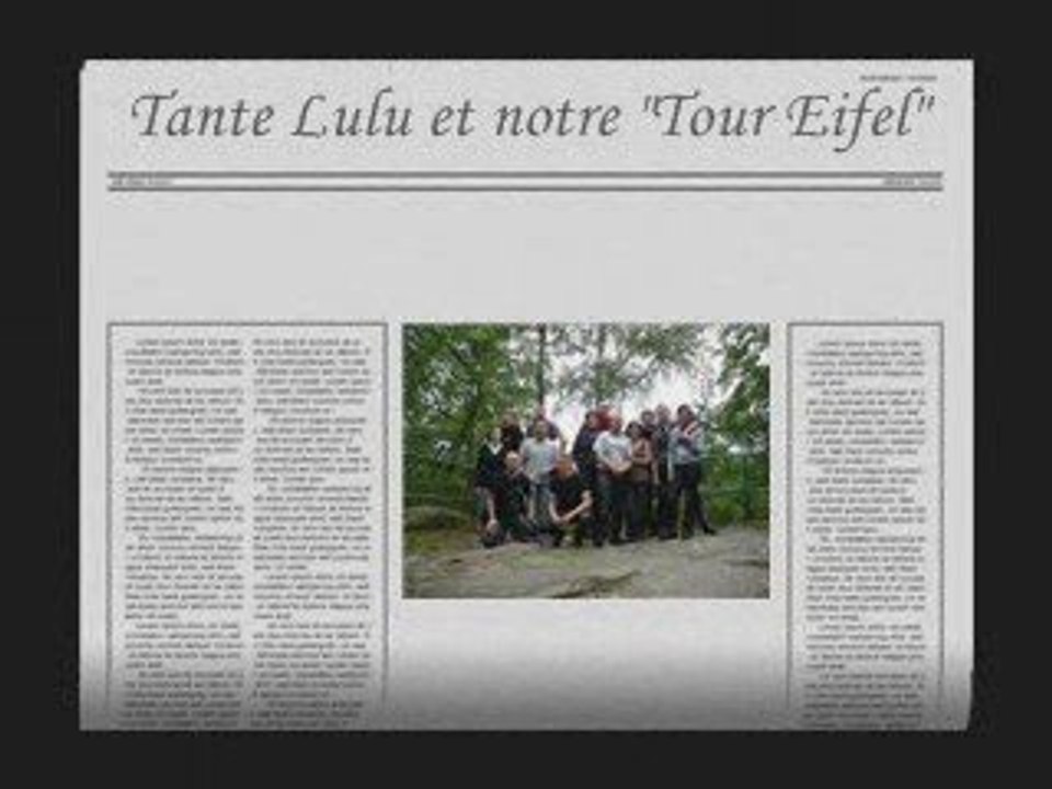 Tante Lulu et notre "Tour Eifel"