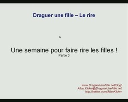 Comment draguer une fille - Lignes directrices