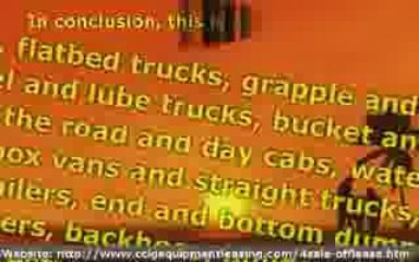 Off lease and Repos for Commercial Trucks, Construction Equi