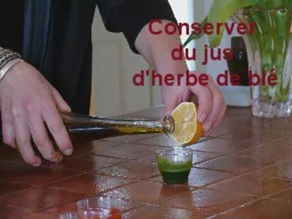 Jazz Max : les jus d'herbes (blé, basilic etc )