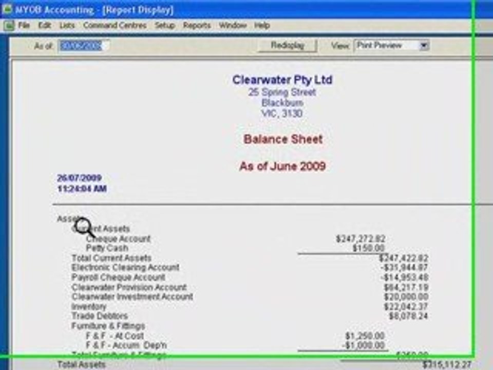 How different account levels work in MYOB