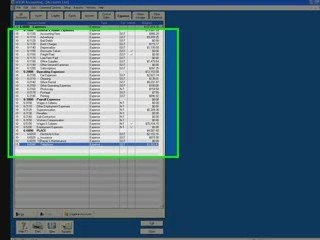 How to group like accounts together in MYOB