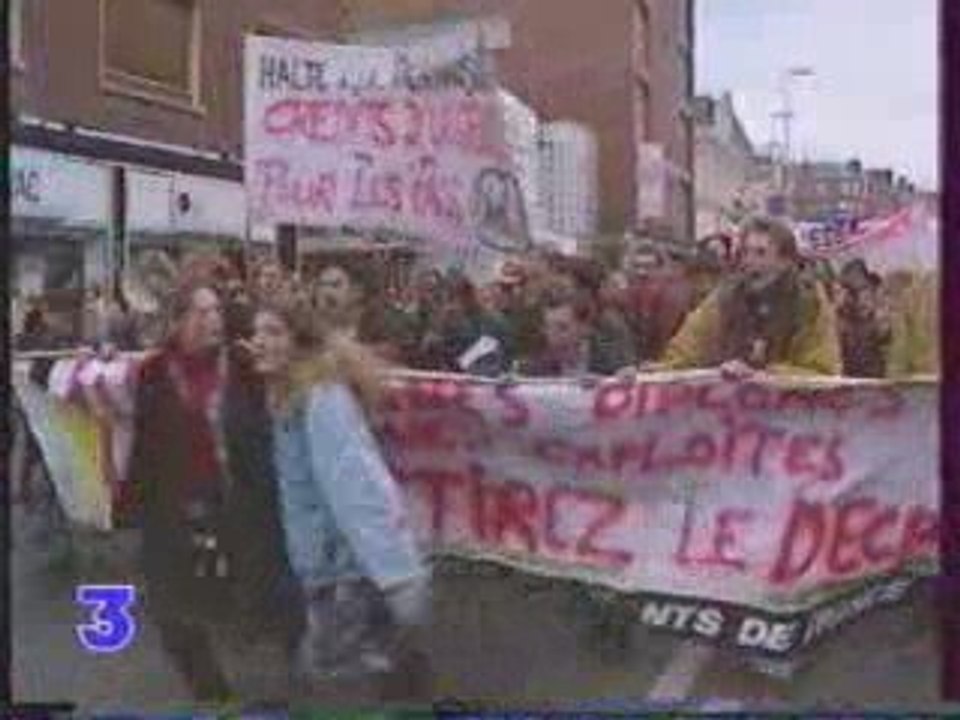 L'UNEF dans le mouvement de 1995 à Amiens