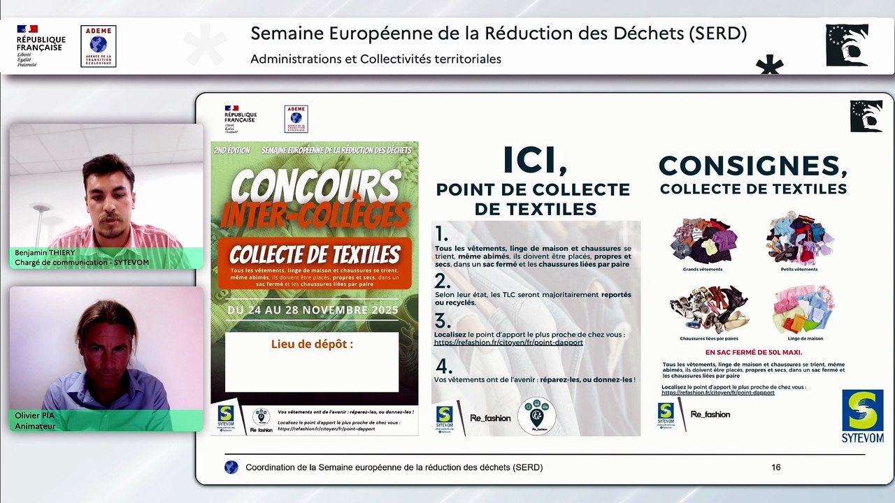 Replay webinaire de préparation à la Semaine Européenne de la Réduction des Déchets pour les Administrations et les Collectivités territoriales 2026