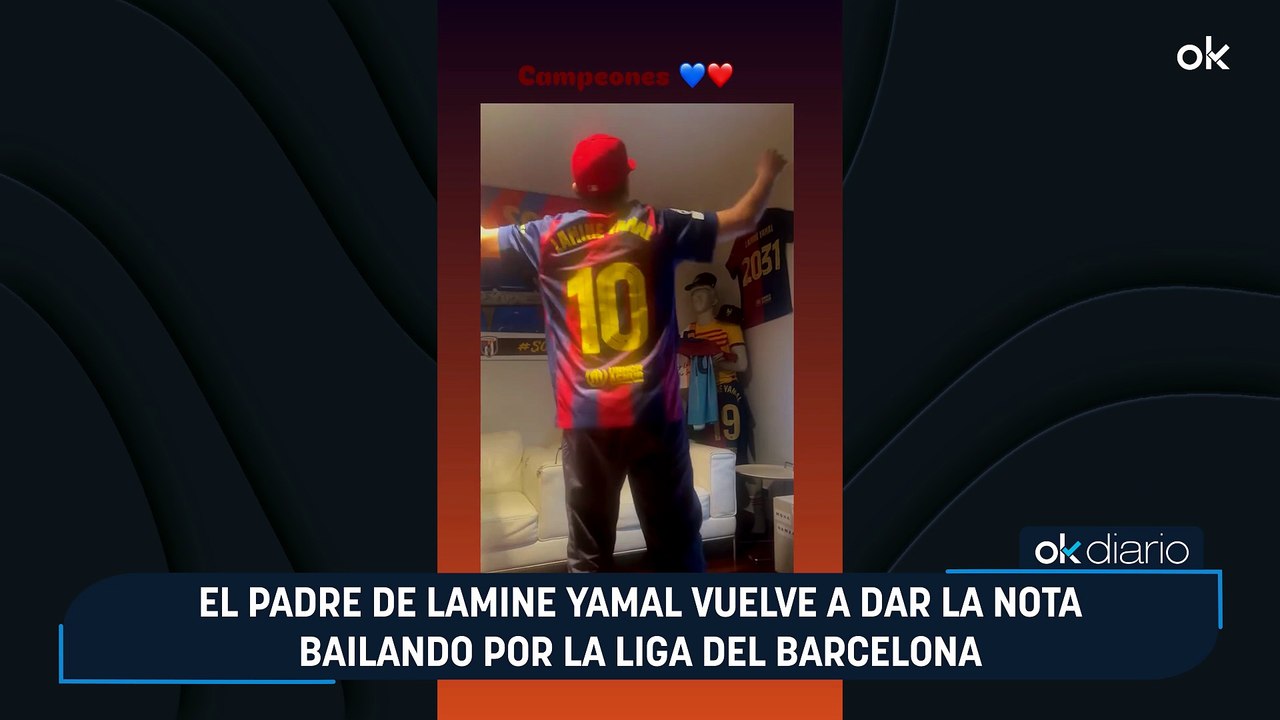 El padre de Lamine Yamal vuelve a dar la nota bailando por la Liga del Barcelona