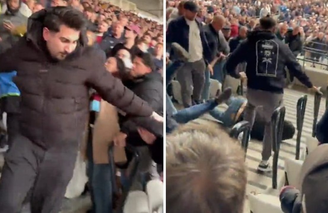 Rissa sugli spalti durante West Ham-Arsenal: un tifoso viene spinto e cade male