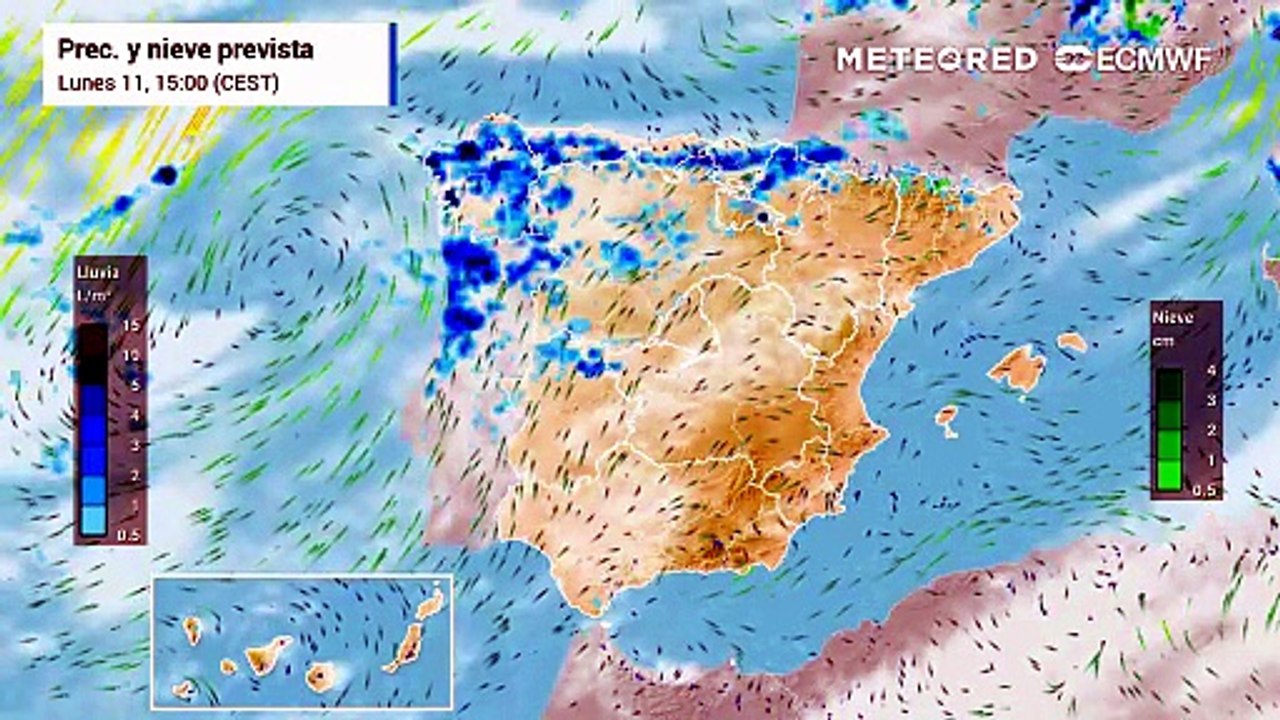 Los núcleos tormentosos continuarán en la jornada de mañana martes