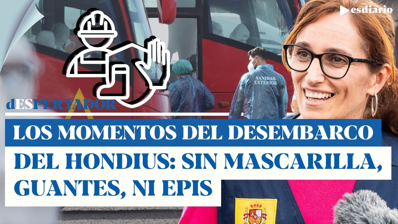 Los momentos más ridículos del desembarco del Hondius: sin mascarilla y EPI bajo el sobaco