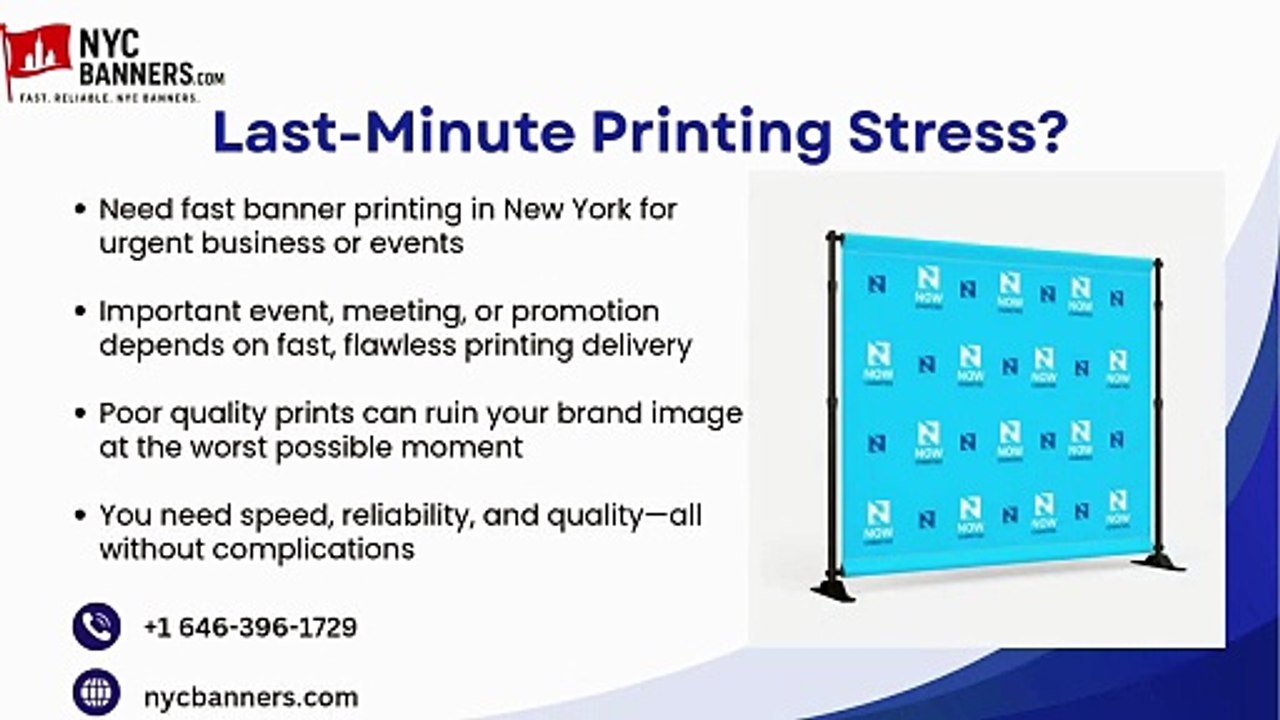 Reliable Last-Minute Printing Services in New York - NYC Banners
