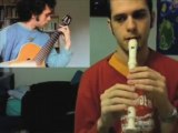 Zelda Wind Waker: Dragon Island, self duet (guitar+flute)