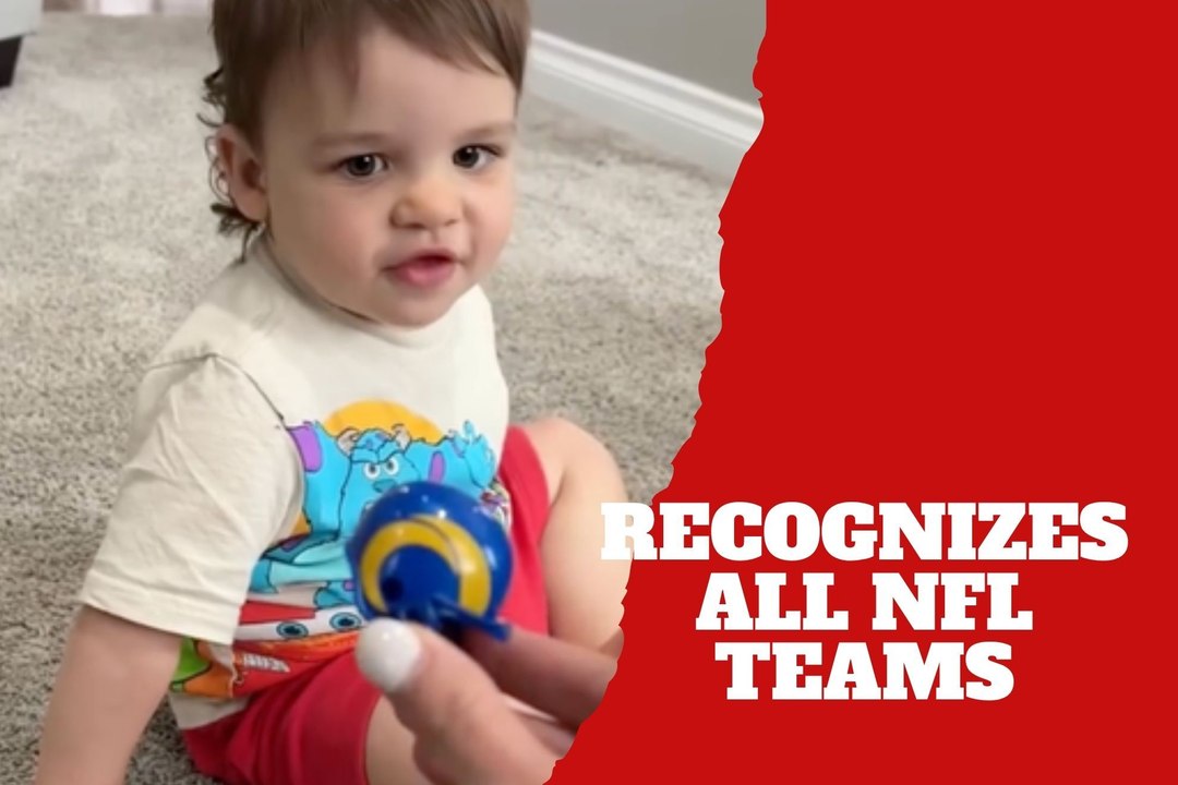 Toddler breaks the internet as he recognizes the helmets of all 32 NFL teams