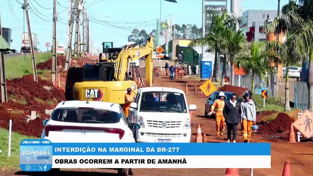 Marginal da BR-277 será interditada em Cascavel a partir desta terça-feira (12)