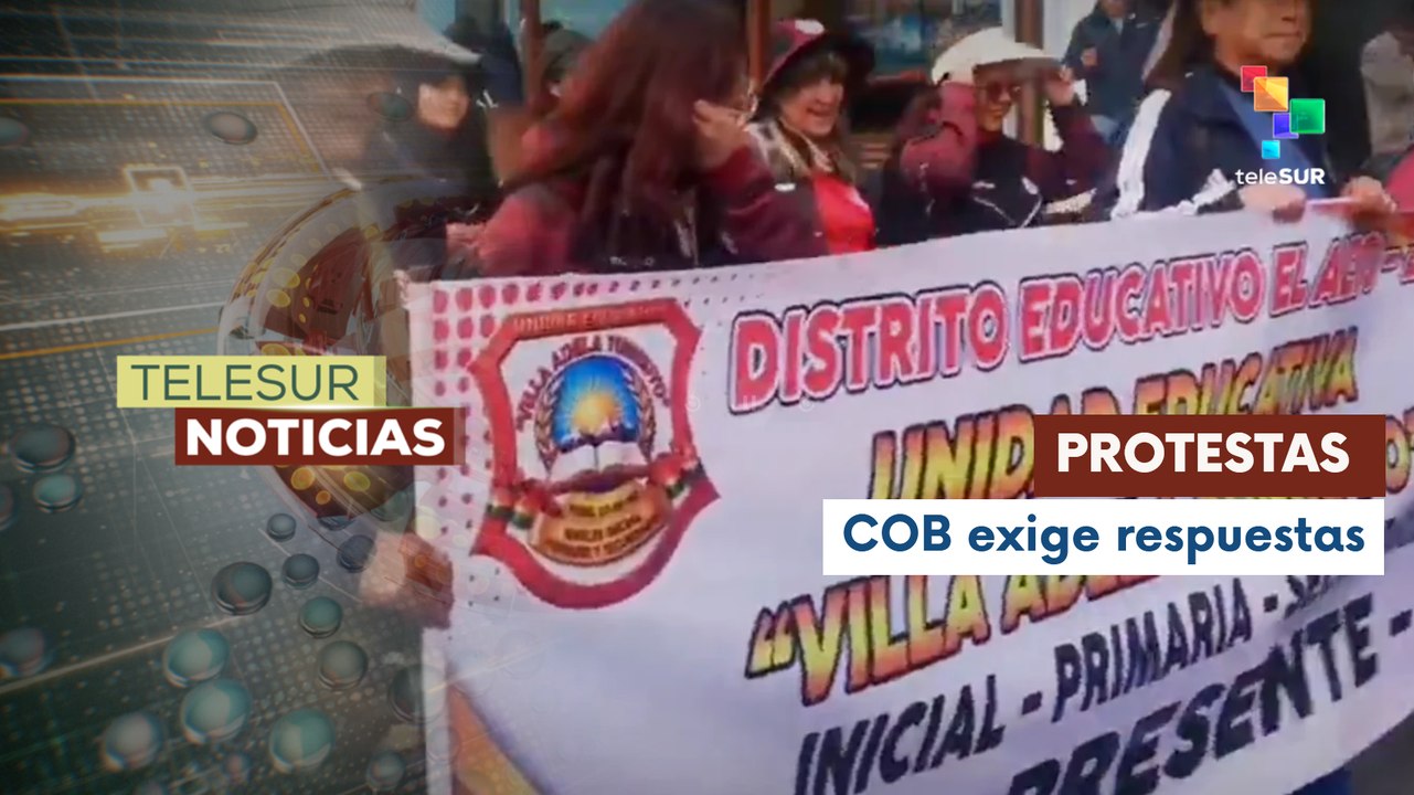 Continúan protestas de la COB en rechazo al decreto 5503 en Bolivia