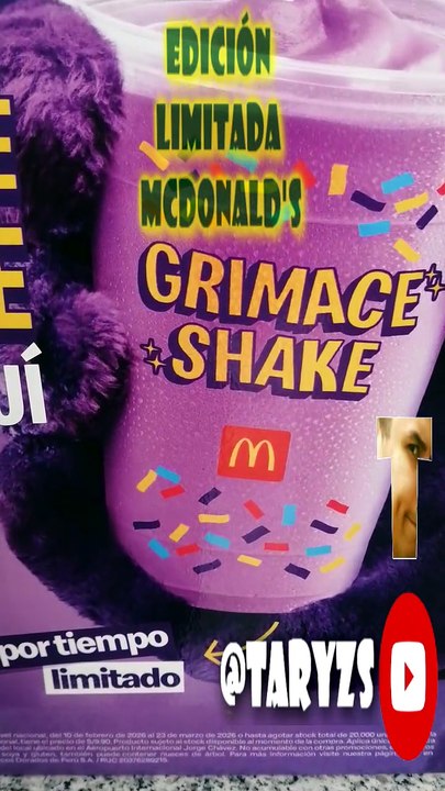 El Grimace Shake de McDonald's POSTRE HELADO EDICION LIMITADA