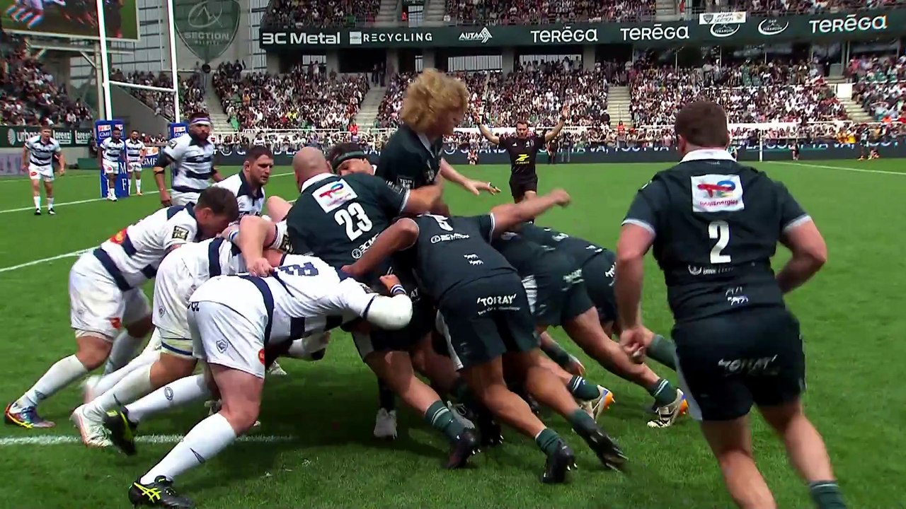 TOP 14 - Essai de Sacha ZEGUEUR (SP) - Section Paloise - Castres Olympique