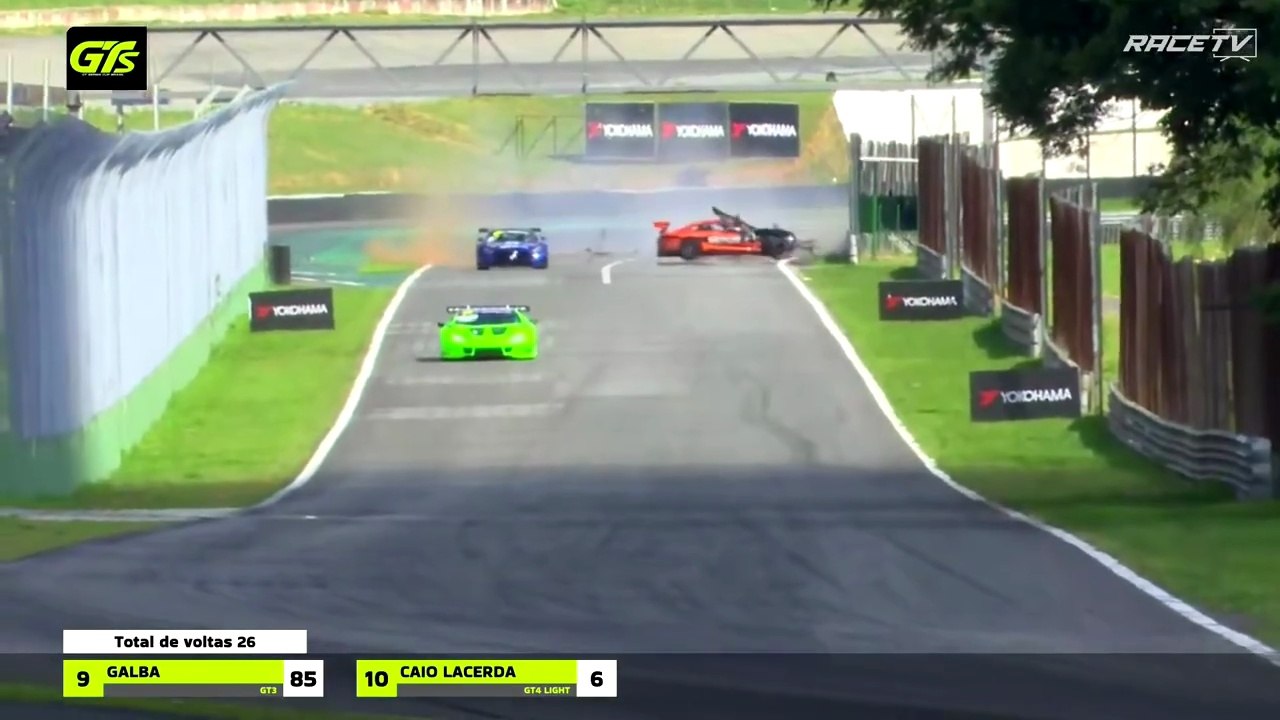 GT Series Brasil 2026 Interlagos Race 1 Evangelista Big Crash